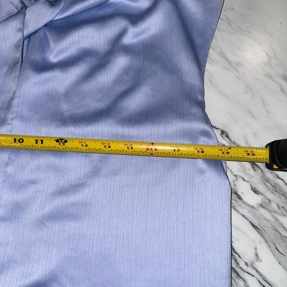 Nine West Light Blue Satin Top - Picture 7 of 10